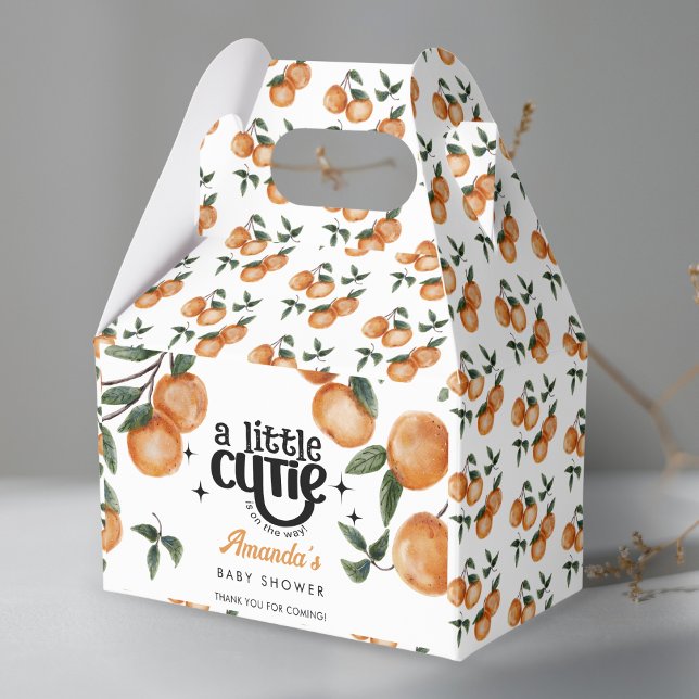  Little Cutie Citrus Orange Thank You  Baby Shower Favour Box (Creator Uploaded)