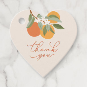 Little Cutie Citrus Oranges Baby Shower Favour Tags