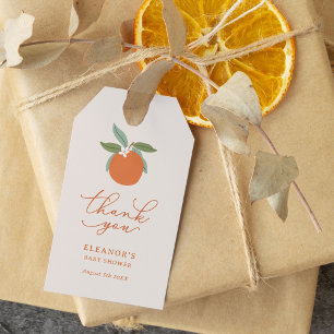 Little Cutie Citrus Oranges Baby Shower Gift Tags