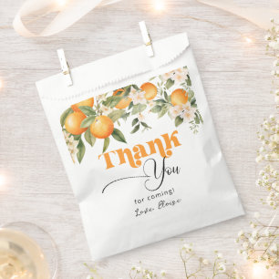 Little cutie citrus oranges birthday thank you favour bag