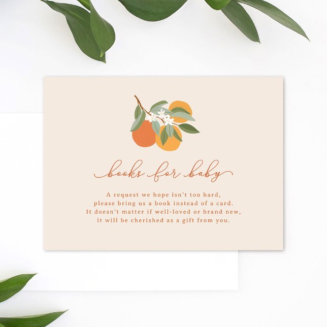 Little Cutie Citrus Oranges Books for Baby Enclosure Card (citrus oranges books for baby enclosure card)