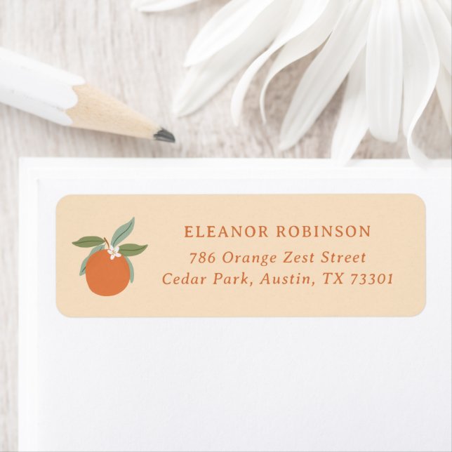 Little Cutie Citrus Oranges Return Address Label (Insitu)