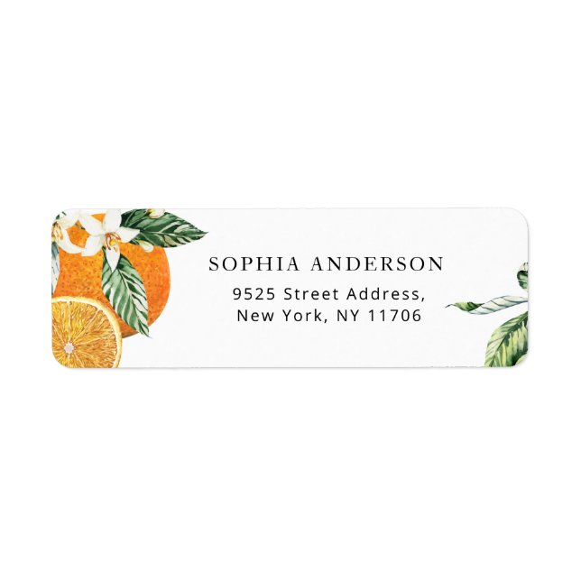 Little cutie citrus return address label (Front)