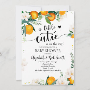 Little Cutie Clementine Baby Shower Gender Neutral Invitation