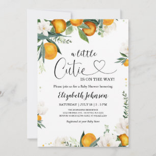Little Cutie Clementine Baby Shower Gender Neutral Invitation