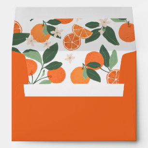 Little Cutie Clementine Baby Shower Self Addressed Envelope