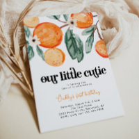 Little Cutie Clementine Birthday Invitation