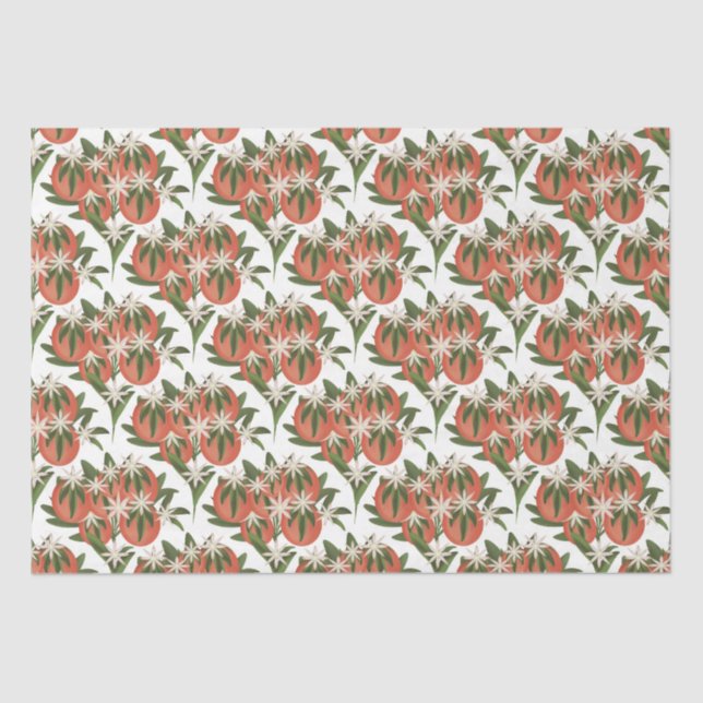 Little Cutie Clementine | Citrus Baby Shower Tissue Paper (Front)