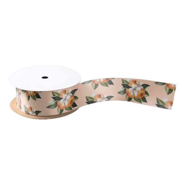 Little Cutie Clementine Citrus Party Satin Ribbon (Spool)