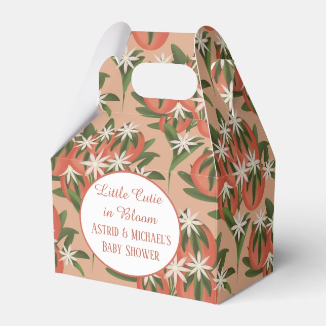 Little Cutie Clementine | Fresh Citrus Baby Shower Favour Box (Front Side)