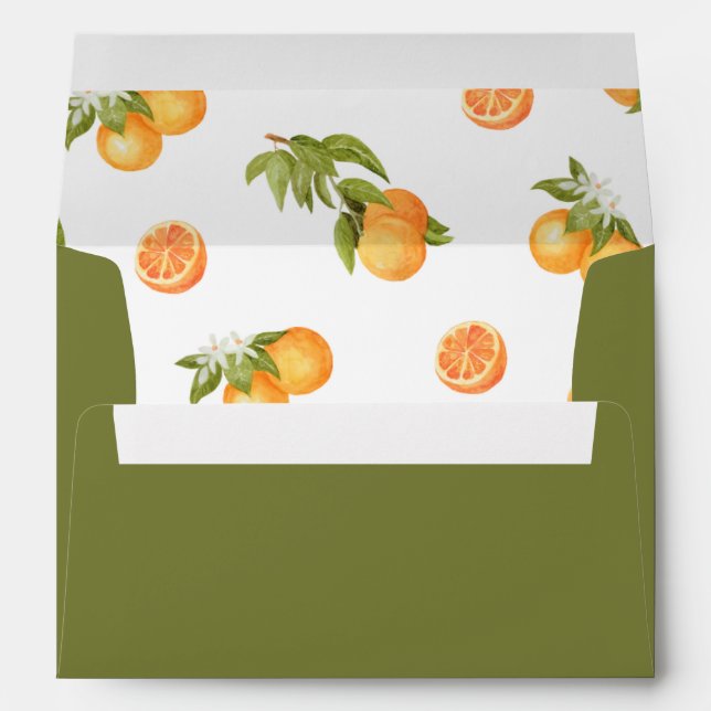 Little Cutie Clementine Orange Floral Envelope (Back (Bottom))