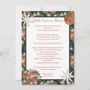 Little Cutie Clementine Shower By Distance Invitation