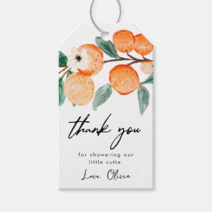 Little Cutie Clementine Shower Favour Tags