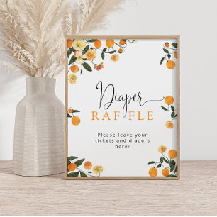 Little Cutie Diaper Raffle Sign