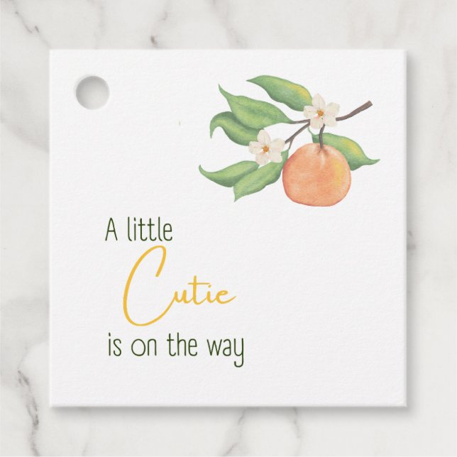 Little Cutie favour tag (Front)