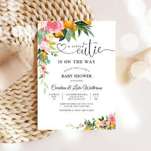 Little Cutie Floral Baby Shower Invitation