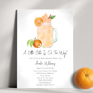 Little Cutie Fruit Smoothie Girl Baby Shower Invitation