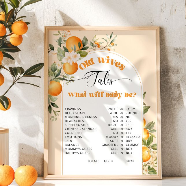 Little cutie gender reveal Old Wives Tales Poster (Creator Uploaded)