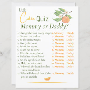 Little Cutie GIRL Mum or Dad Quiz Game