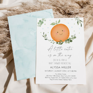 Little Cutie Greenery Baby Shower Invitation