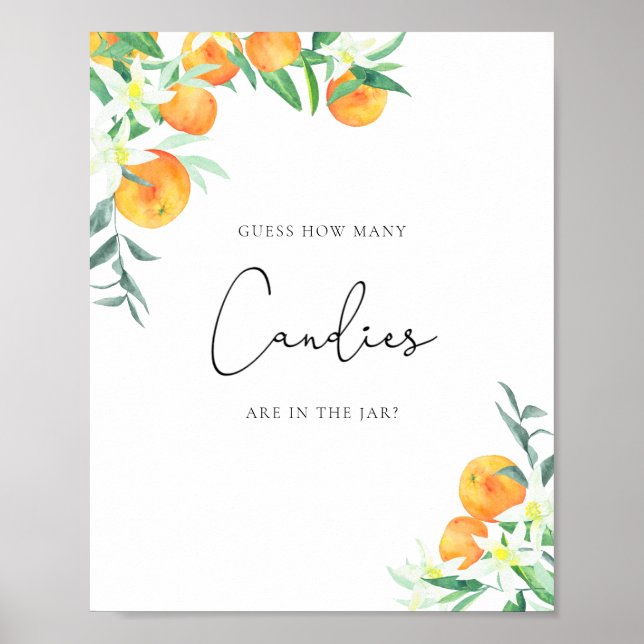 Little cutie guess how many candies poster (Front)