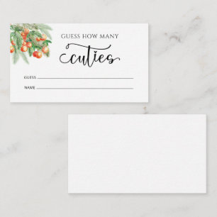 Little Cutie Guess How Many Cuties Enclosure Card