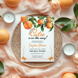 Little Cutie Is on the Way Baby Shower Invitation