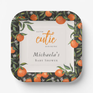 Little Cutie is on the Way Baby Shower Paper Plate