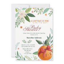 Little Cutie is On the Way Grapefruit Coquette 
