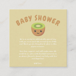 Little Cutie Kiwi Baby Shower Enclosure Card