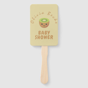 Little Cutie Kiwi Baby Shower  Hand Fan
