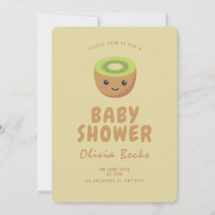 Little Cutie Kiwi Baby Shower Invitation