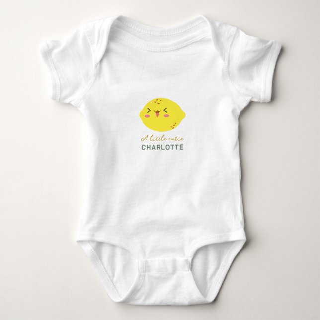 Little Cutie Lemon Citrus Baby Bodysuit (Front)