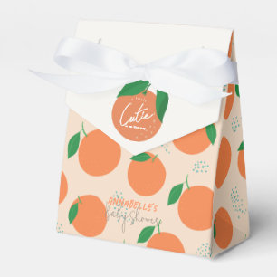 Little Cutie Modern Orange Baby Shower Favour Box