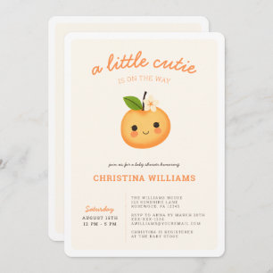 Little Cutie On The Way Baby Shower Invitation