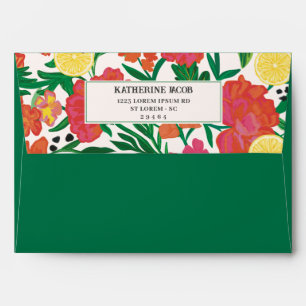 Little cutie on the way Lemon citrus baby shower Envelope