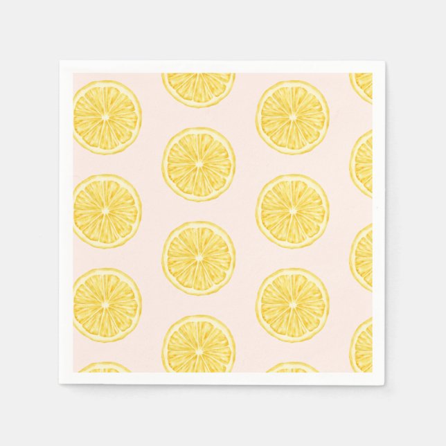 Little cutie on the way Lemon citrus baby shower Napkin (Front)