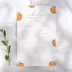 Little Cutie Orange Baby Predictions & Advice Game