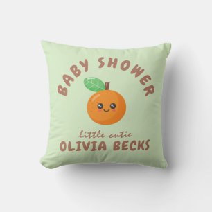 Little Cutie Orange Baby Shower Cushion