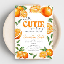 Little Cutie Orange Baby Shower