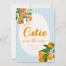 Little Cutie Orange Baby Shower - Organic Market