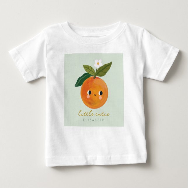 Little Cutie Orange Baby T-Shirt (Front)