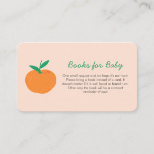 Little Cutie Orange Books for Baby Enclosure Card