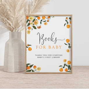 Little Cutie Orange Botanical Books for Baby Sign