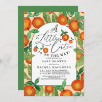 Little Cutie Orange Botanical Fruit Baby Shower