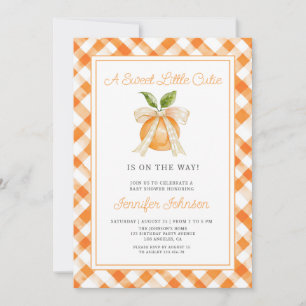 Little Cutie Orange Citrus 1st Birthday Invitation