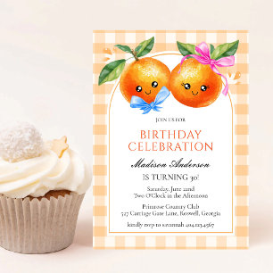 Little Cutie Orange Citrus Baby Shower Invitation