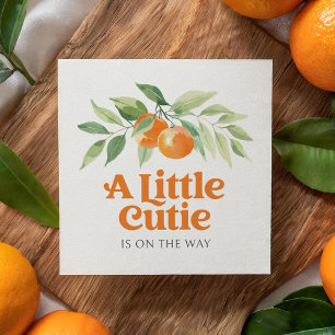 Little Cutie Orange Citrus Baby Shower Napkin