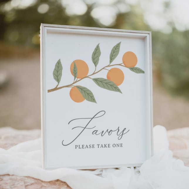 Little Cutie Orange Citrus Party Favours Sign (Creator Uploaded)