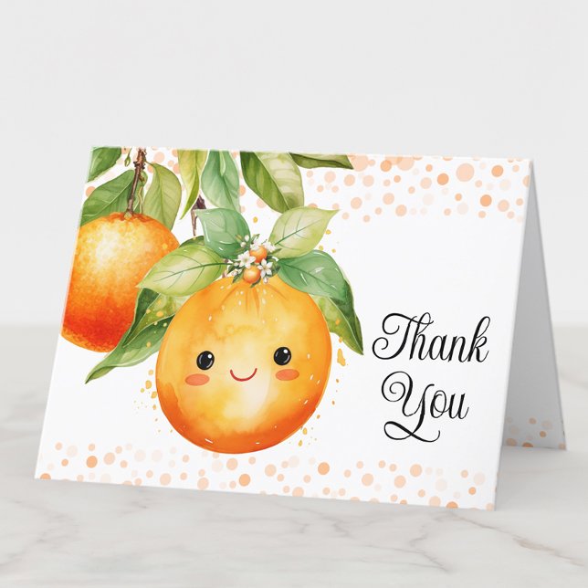 Little Cutie Orange Citrus Thank You Card (Creator Uploaded)